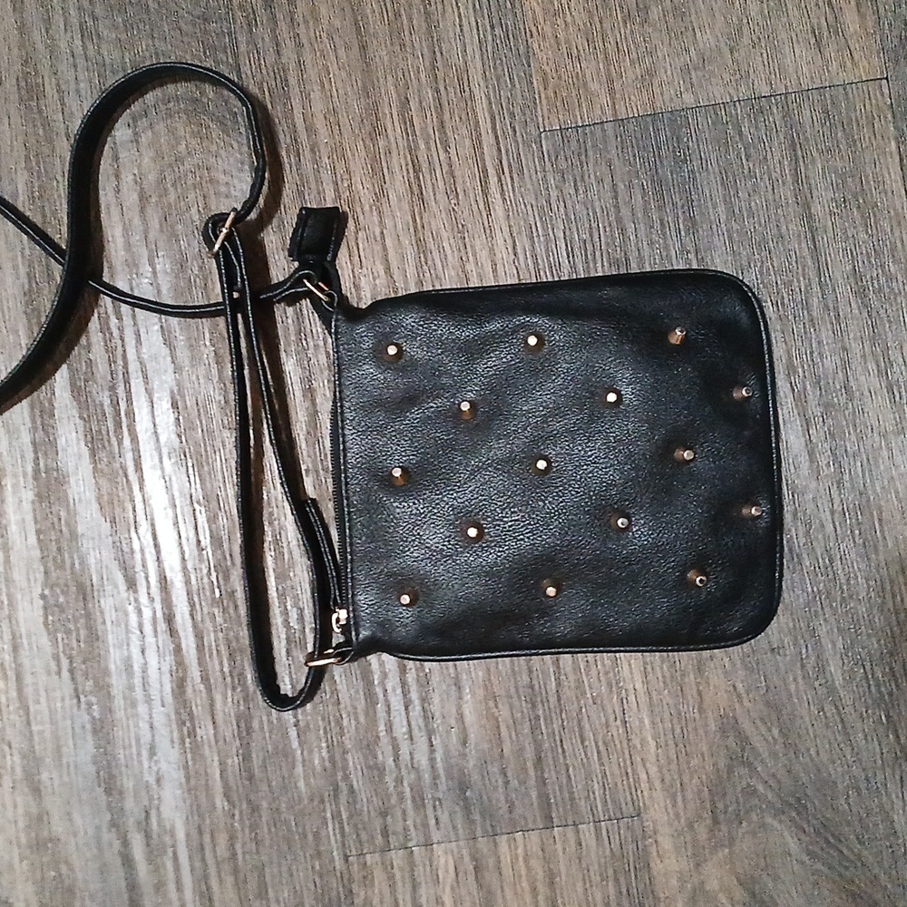 New Bongo Black Studded Crossbody Bag.